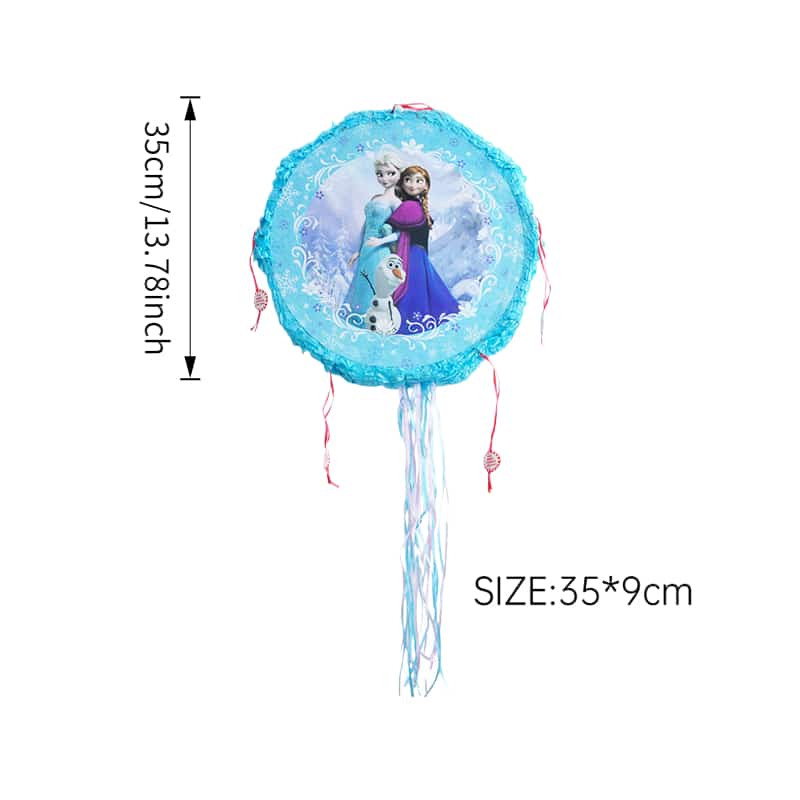 Frozen Theme [13.8 Inch Round] Pinata Safe Pull-String Factory Direct Stock
