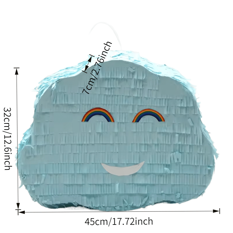 Blue Cloud [Rainbow Eyes] – Happy Face Pinata – Baby Shower Boy