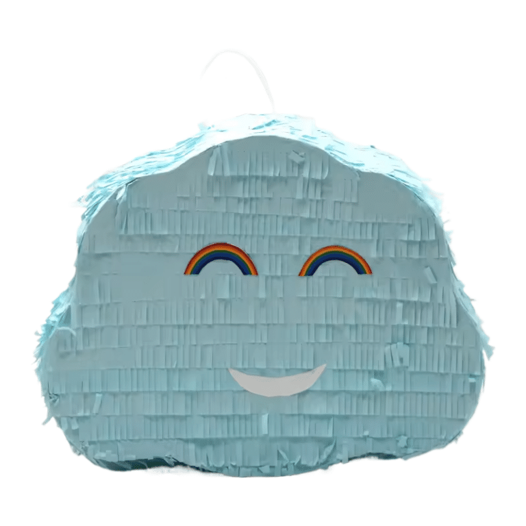 Blue Cloud [Rainbow Eyes] – Happy Face Pinata – Baby Shower Boy