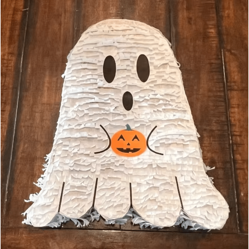 Ghost Pinata [Holding Pumpkin] – Cute Halloween Theme – 45cm Tall