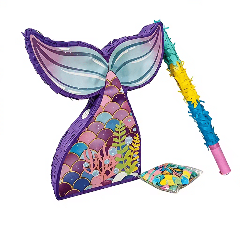 Silver Cupcake Pinata – Pull-String for Baptism & Christening – PIN-00495