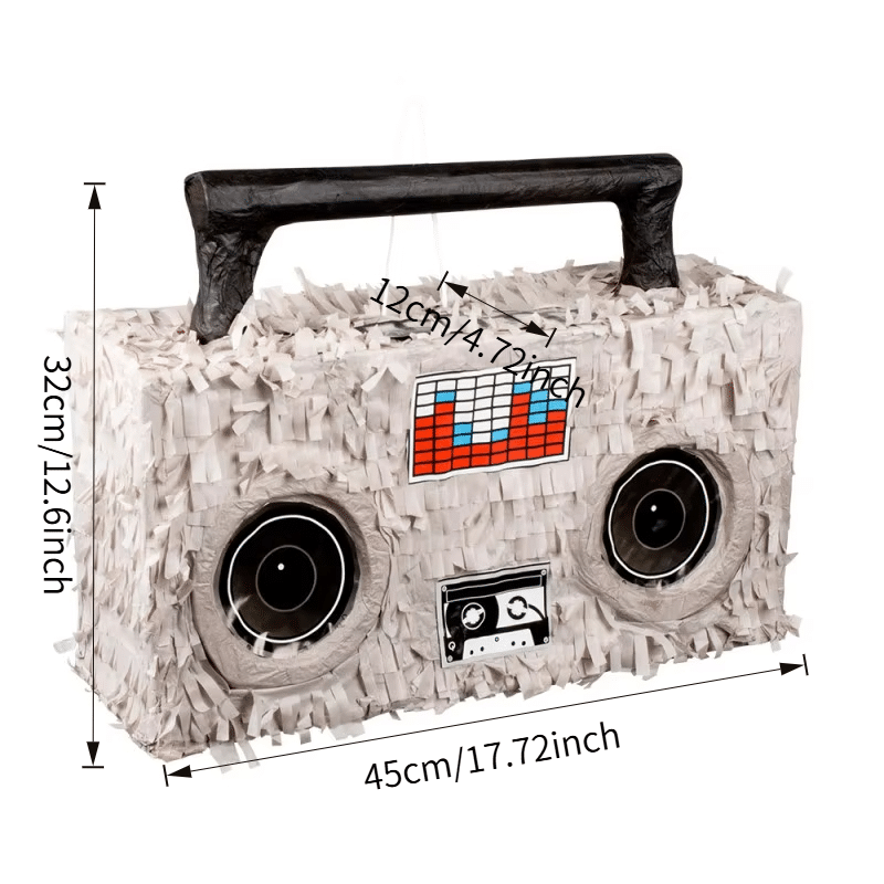 Retro Boombox Pinata – 80s & 90s Party Decoration – Hip Hop Theme