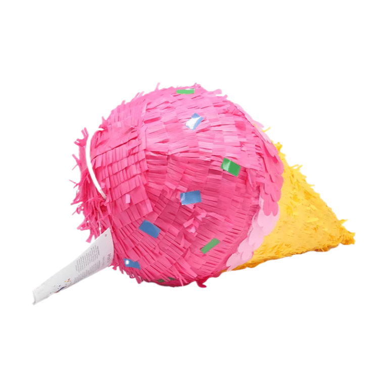 3D Ice Cream Cone Pinata – “Two Sweet” Birthday Theme – Summer Party