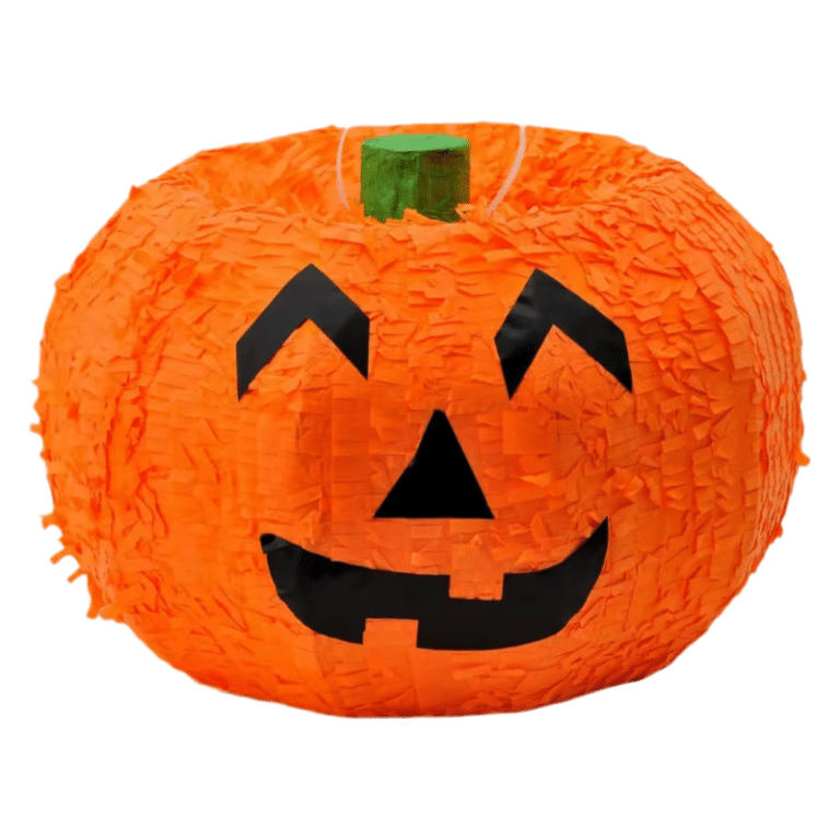 3D Pumpkin Pinata [Classic Jack-o’-lantern] – 35cm Width – High Capacity