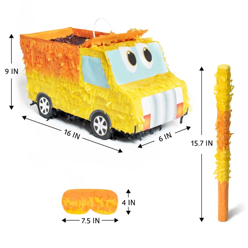 Construction Truck Pinata Set [Dump Truck] – Yellow Theme