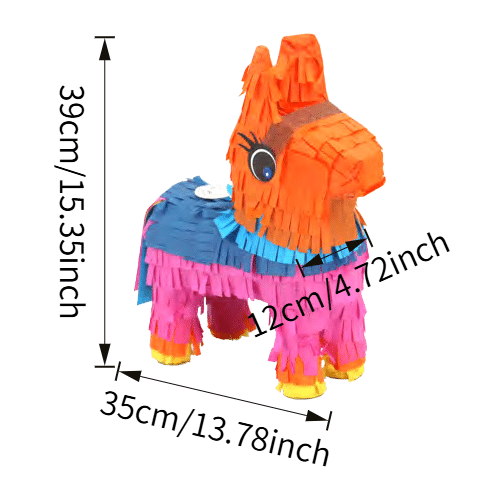 Cute Cartoon Donkey Pinata – 15-Inch Baby Burro – Toddler Birthday Party