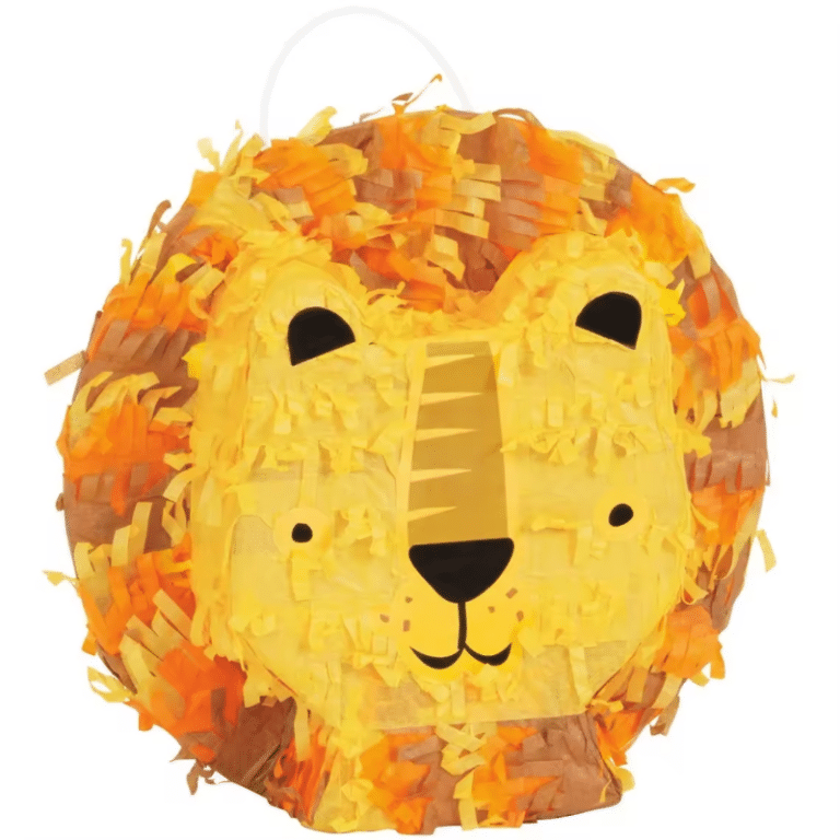 Cute Lion [Foldable Round] Pinata – Traditional Fluffy Look
