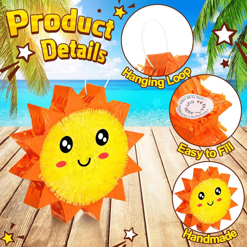 Cute Sun Pinata [Set with Stick & Mask] – You Are My Sunshine Theme