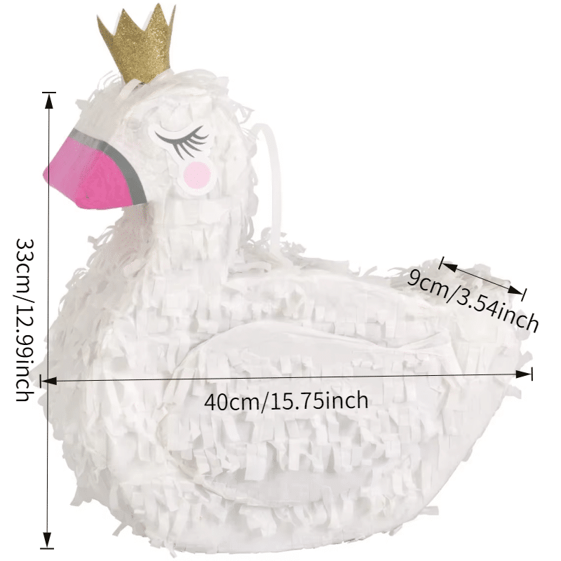 Elegant Swan [3D Pinata] – Gold Crown Princess Theme