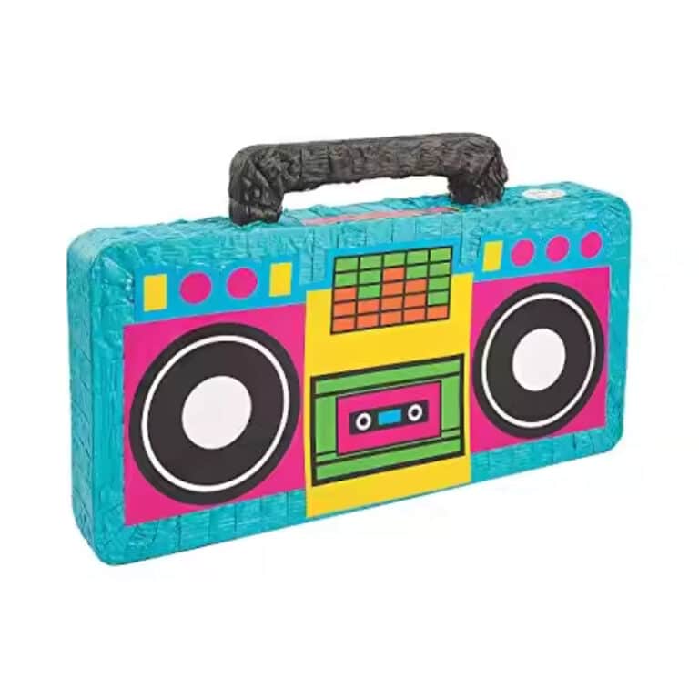Giant Boombox Pinata [26.5 Inch Wide] – Teal & Pink Neon Colors
