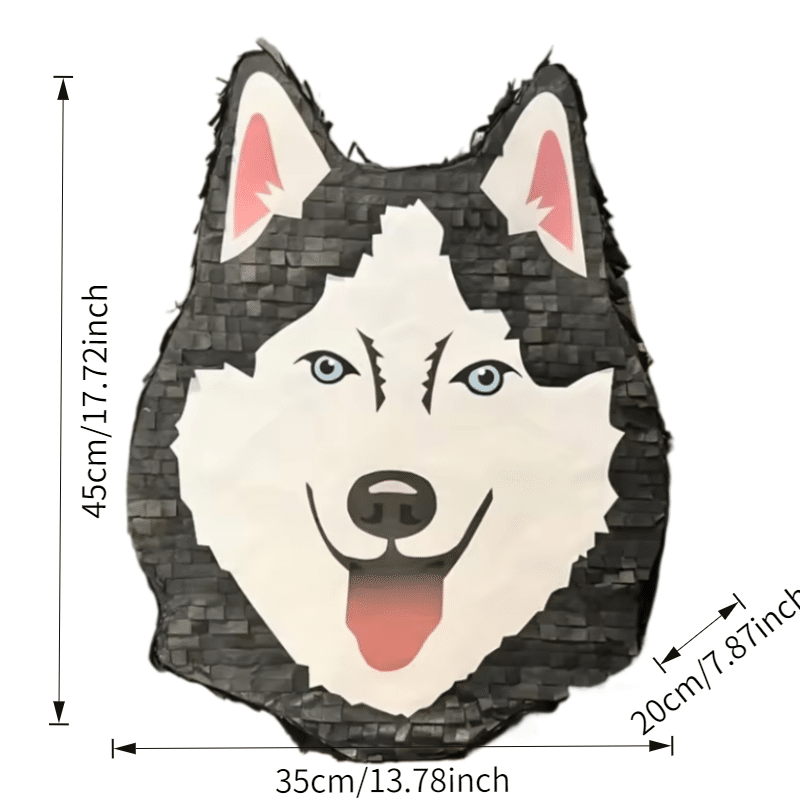 Husky Dog Head [Large 18 Inch] Pinata – Blue Eyes Puppy Theme