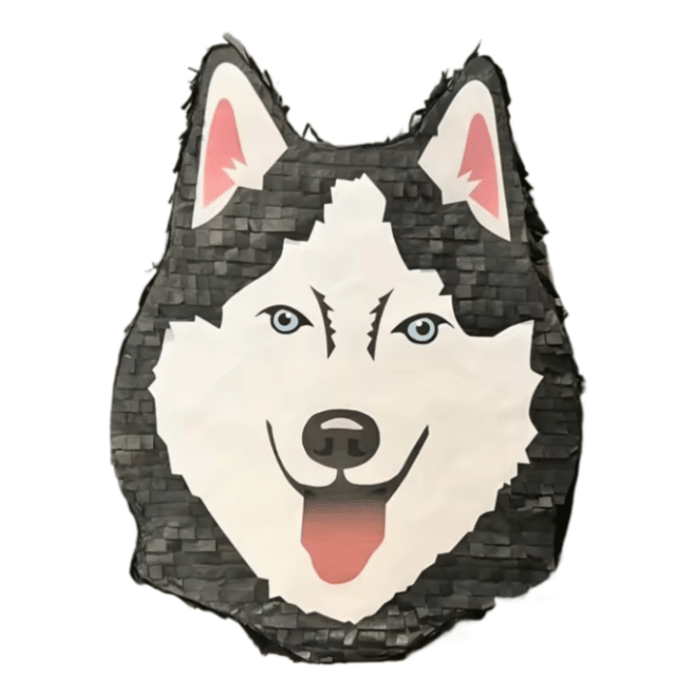 Husky Dog Head [Large 18 Inch] Pinata – Blue Eyes Puppy Theme