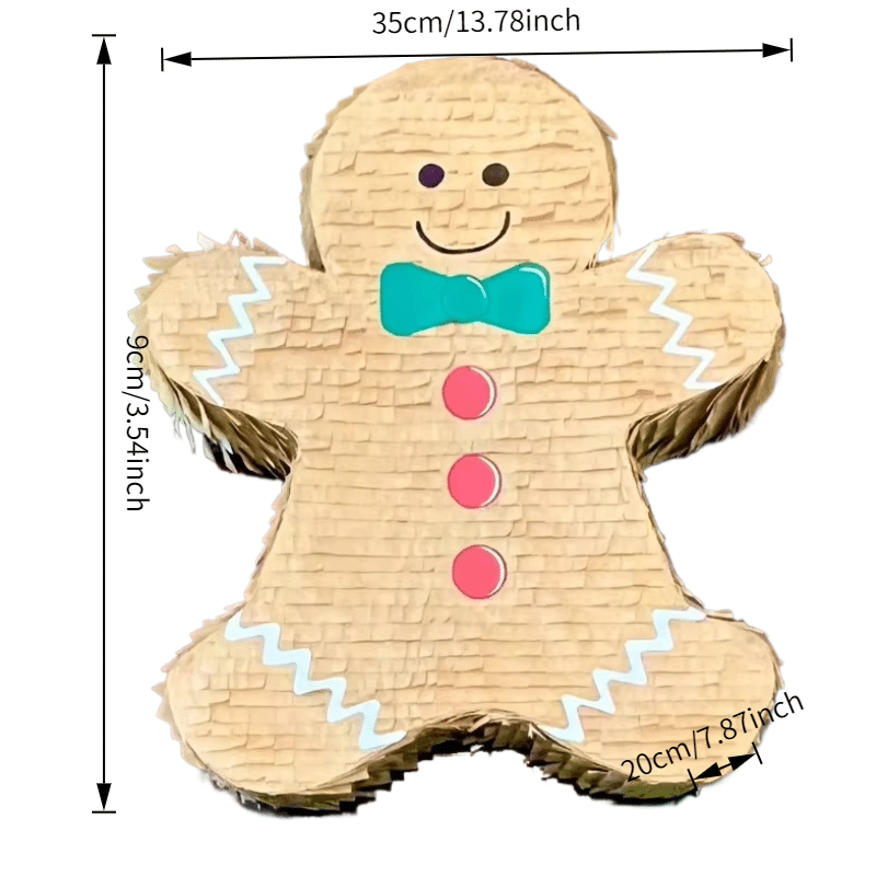 Large Gingerbread Man Pinata [Christmas Classic] – 35cm Width