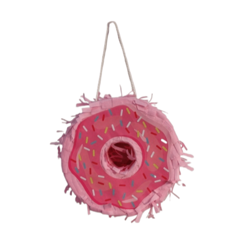 Mini pink donut pinata product reference for wholesale assortment planning