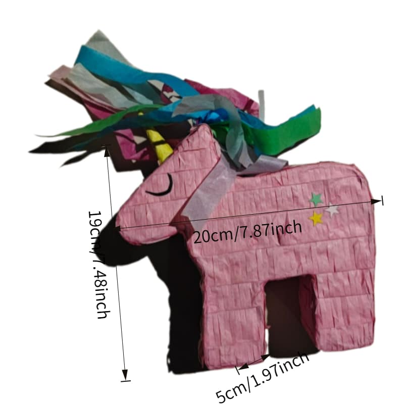 Mini Unicorn Pinata [20cm] – Pink Party Favor Box – Table Centerpiece