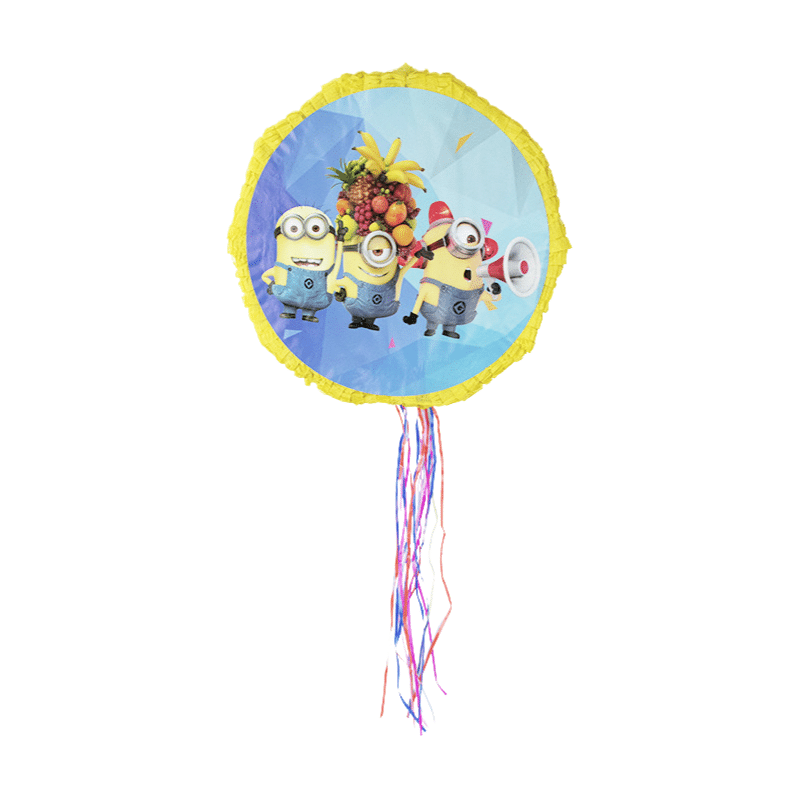 Minions Theme [13.8 Inch Round] Pinata – Safe Pull-String