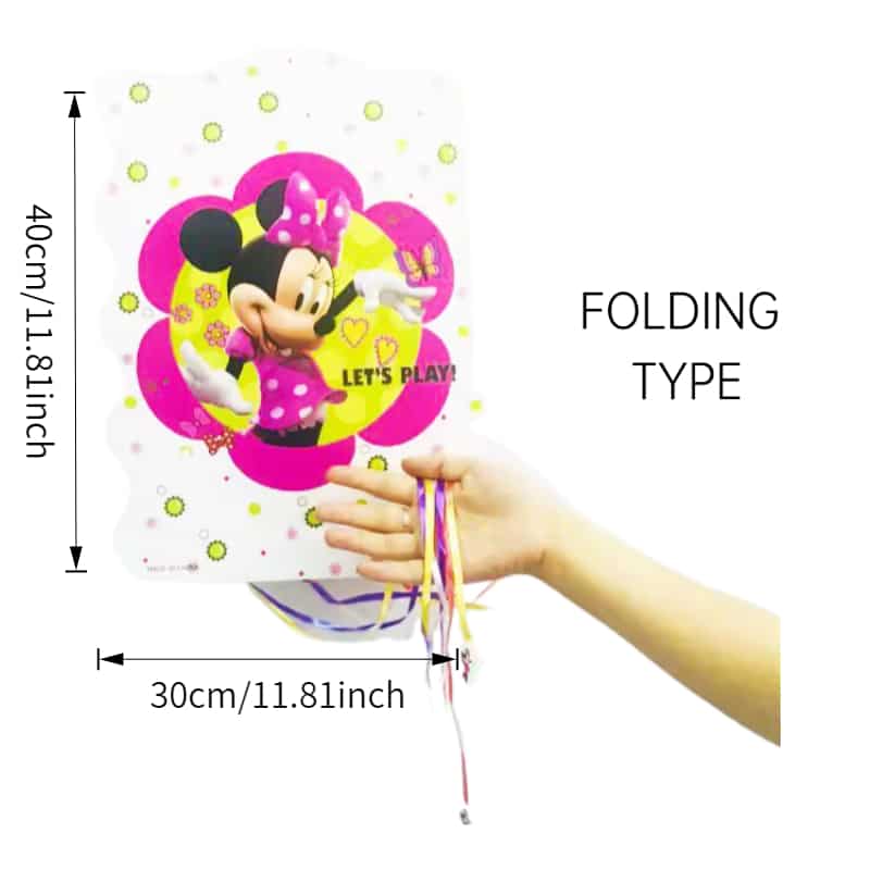 Minnie Mouse [Foldable 16″ Box] Pinata – Space-Saving Design