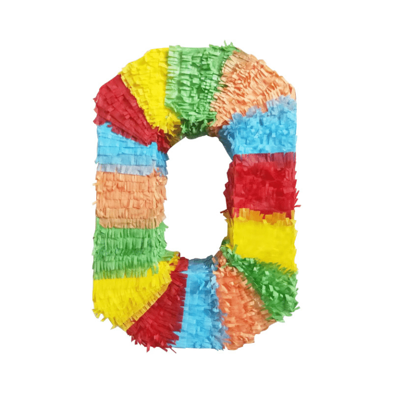 Number 0 Pinata [Rainbow Color] – For Milestone Birthdays 10th 20th 30th