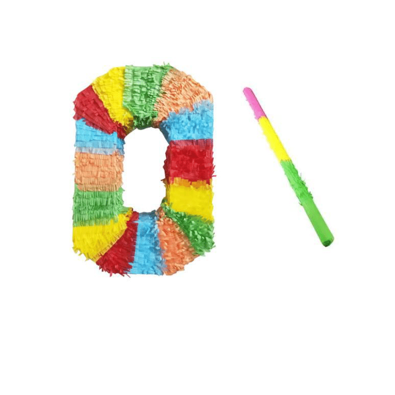 Number 0 Pinata [Rainbow Color] – For Milestone Birthdays 10th 20th 30th
