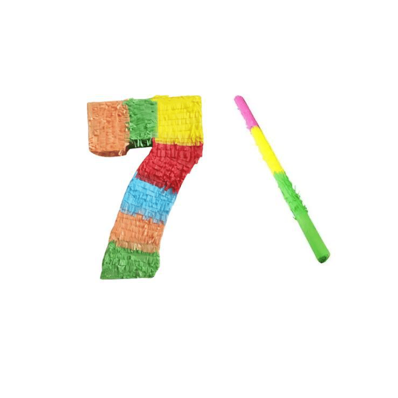 Number 7 Pinata [Rainbow Color] – “Lucky Seven” Birthday Theme