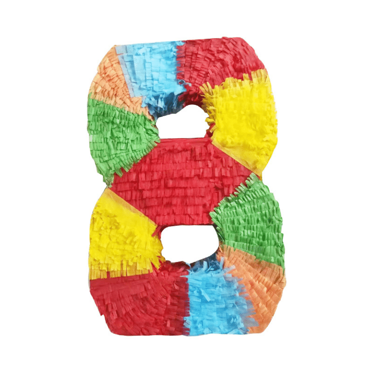 Number 8 Pinata [Rainbow Color] – “Official Adult” 18th Birthday