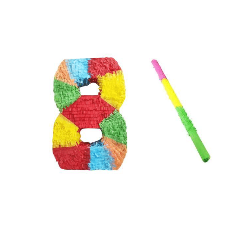 Number 8 Pinata [Rainbow Color] – “Official Adult” 18th Birthday