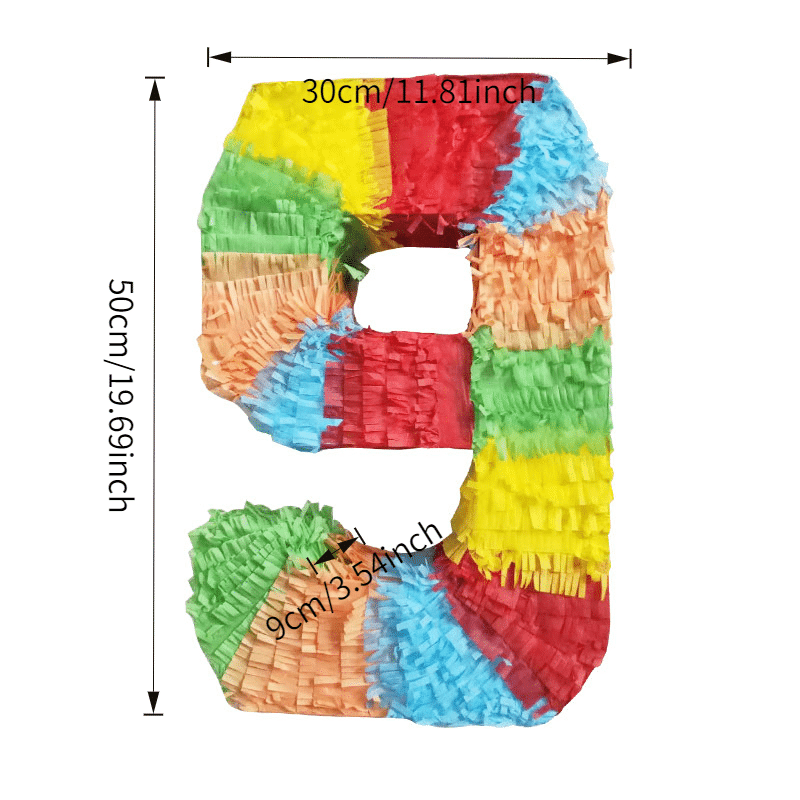 Number 9 Pinata [Rainbow Color] – “On Cloud 9” Birthday Theme