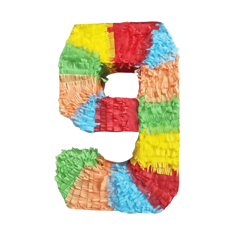 Number 9 Pinata [Rainbow Color] – “On Cloud 9” Birthday Theme