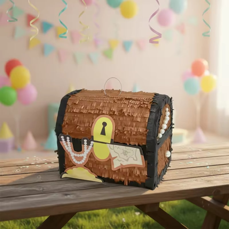 Pirate Treasure Chest Pinata – High Capacity (17cm Deep)