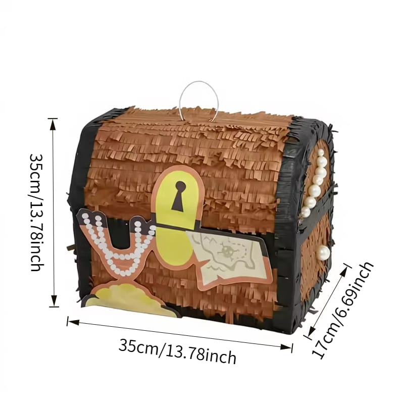 Pirate Treasure Chest Pinata – High Capacity (17cm Deep)