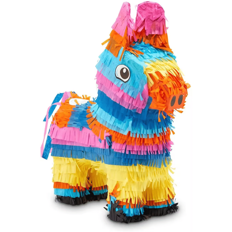Traditional Donkey [17 Inch 3D Shape] Pinata – Rainbow Colors