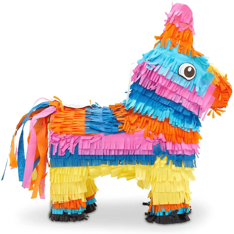 Traditional Donkey [17 Inch 3D Shape] Pinata – Rainbow Colors