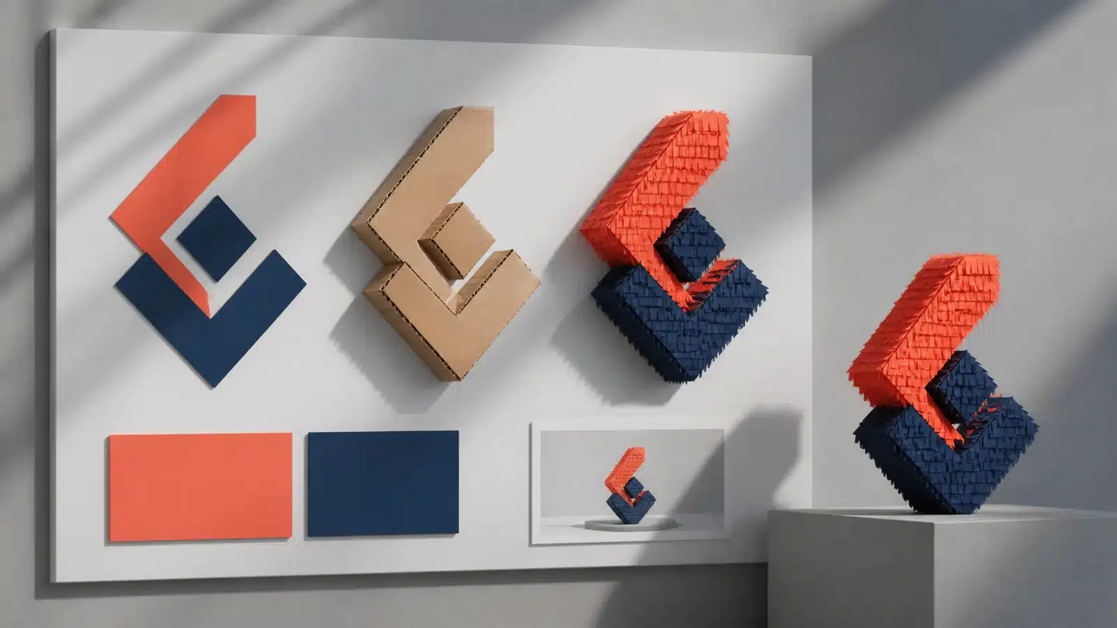 A successful logo pinata preserves what people recognize from a distance instead of forcing every flat graphic detail into a fragile paper structure.