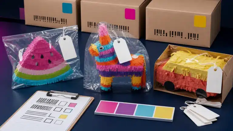 Private label pinatas matched to tags, pack types and carton identification