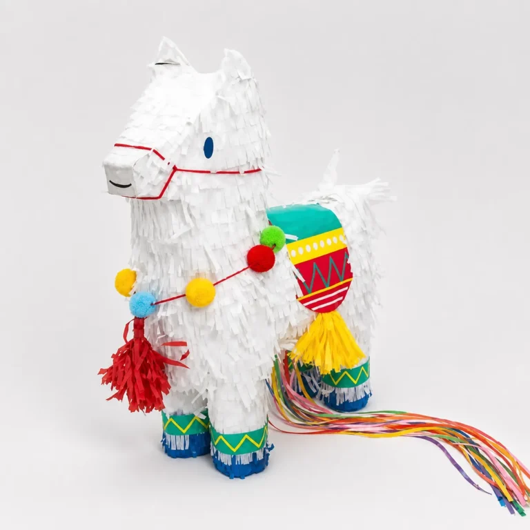 White Llama Pinata – Pull String Mechanism – Boho Birthday Party